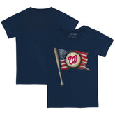 Washington Nationals Tiny Turnip Youth Baseball Flag T-Shirt Navy