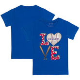 Texas Rangers Tiny Turnip Youth Baseball Love T-Shirt Royal