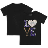 Colorado Rockies Tiny Turnip Youth Baseball Love T-Shirt Black