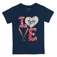Minnesota Twins Tiny Turnip Youth Baseball Love T-Shirt Navy