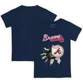 Atlanta Braves Tiny Turnip Youth Baseball Tear T-Shirt Navy