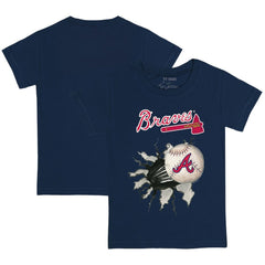 Atlanta Braves Tiny Turnip Youth Baseball Tear T-Shirt Navy