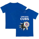 Chicago Cubs Tiny Turnip Youth Baseball Tear T-Shirt Royal