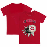 Cincinnati Reds Tiny Turnip Youth Baseball Tear T-Shirt Red