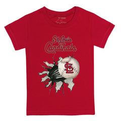 St. Louis Cardinals Tiny Turnip Youth Baseball Tear T-Shirt Red