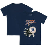 Detroit Tigers Tiny Turnip Youth Baseball Tear T-Shirt Navy
