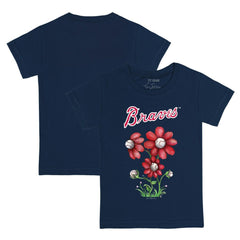 Atlanta Braves Tiny Turnip Youth Blooming Baseballs T-Shirt Navy