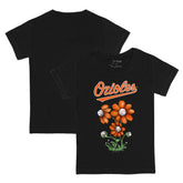 Baltimore Orioles Tiny Turnip Youth Blooming Baseballs T-Shirt Black