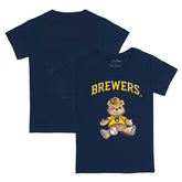 Milwaukee Brewers Tiny Turnip Youth Teddy Boy T-Shirt Navy