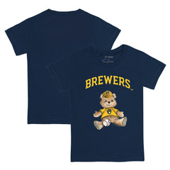 Milwaukee Brewers Tiny Turnip Youth Teddy Boy T-Shirt Navy