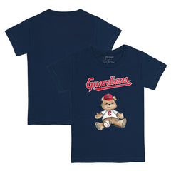 Cleveland Guardians Tiny Turnip Youth Teddy Boy T-Shirt Navy