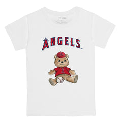 Los Angeles Angels Tiny Turnip Youth Teddy Boy T-Shirt White