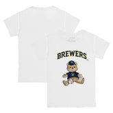 Milwaukee Brewers Tiny Turnip Youth Teddy Boy T-Shirt White