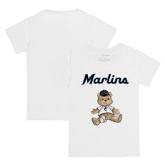 Miami Marlins Tiny Turnip Youth Teddy Boy T-Shirt White