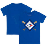 Toronto Blue Jays Tiny Turnip Youth Diamond Cross Bats T-Shirt Royal