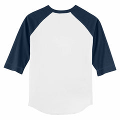Houston Astros Tiny Turnip Youth Diamond Cross Bats 3/4-Sleeve Raglan T-Shirt White/Navy