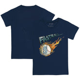 Seattle Mariners Tiny Turnip Youth Fastball T-Shirt Navy
