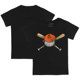 Baltimore Orioles Tiny Turnip Youth Hat Crossbats T-Shirt Black
