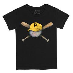 Pittsburgh Pirates Tiny Turnip Youth Hat Crossbats T-Shirt Black