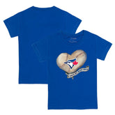 Toronto Blue Jays Tiny Turnip Youth Heart Banner T-Shirt Royal