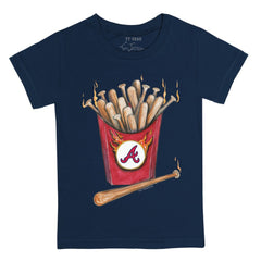 Atlanta Braves Tiny Turnip Youth Hot Bats T-Shirt Navy