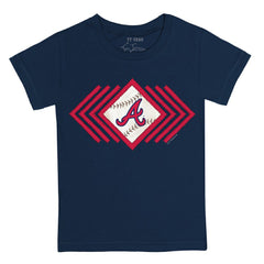 Atlanta Braves Tiny Turnip Youth Prism Arrows T-Shirt Navy