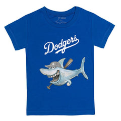 Los Angeles Dodgers Tiny Turnip Youth Shark T-Shirt Royal