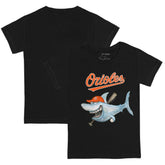 Baltimore Orioles Tiny Turnip Youth Shark T-Shirt Black