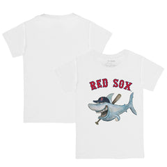 Boston Red Sox Tiny Turnip Youth Shark Logo T-Shirt White
