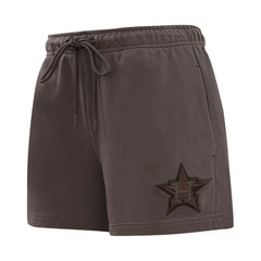 Houston Astros Pro Standard Women's Neutral Fleece Shorts Brown