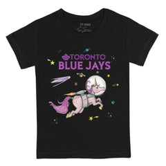 Toronto Blue Jays Tiny Turnip Youth Space Unicorn T-Shirt Black