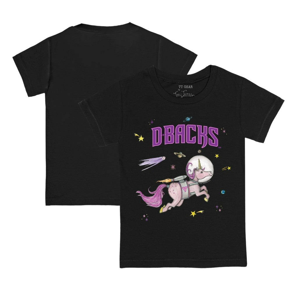 Arizona Diamondbacks Tiny Turnip Youth Space Unicorn T-Shirt Black