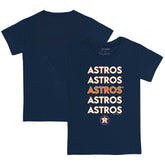 Houston Astros Tiny Turnip Youth Stacked T-Shirt Navy