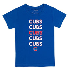 Chicago Cubs Tiny Turnip Youth Stacked T-Shirt Royal