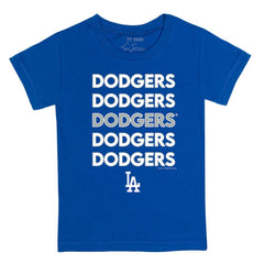 Los Angeles Dodgers Tiny Turnip Youth Stacked T-Shirt Royal