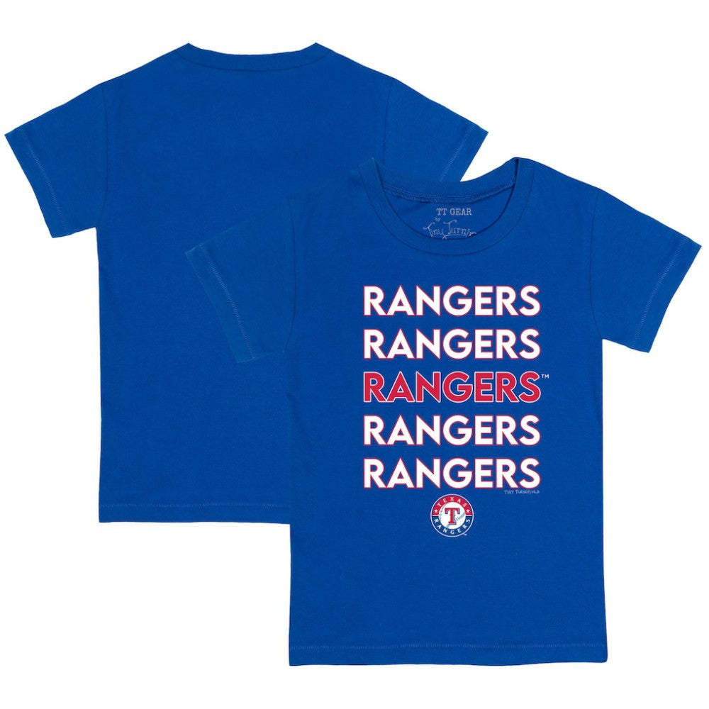 Texas Rangers Tiny Turnip Youth Stacked T-Shirt Royal