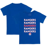 Texas Rangers Tiny Turnip Youth Stacked T-Shirt Royal