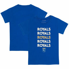 Kansas City Royals Tiny Turnip Youth Stacked T-Shirt Royal