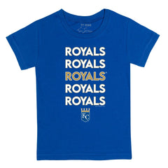 Kansas City Royals Tiny Turnip Youth Stacked T-Shirt Royal
