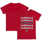 St. Louis Cardinals Tiny Turnip Youth Stacked T-Shirt Red
