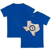 Texas Rangers Tiny Turnip Youth State Outline T-Shirt Royal