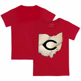 Cincinnati Reds Tiny Turnip Youth State Outline T-Shirt Red