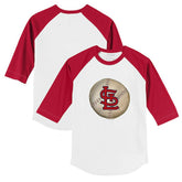 St. Louis Cardinals Tiny Turnip Youth Stitched Baseball 3/4-Sleeve Raglan T-Shirt White/Red