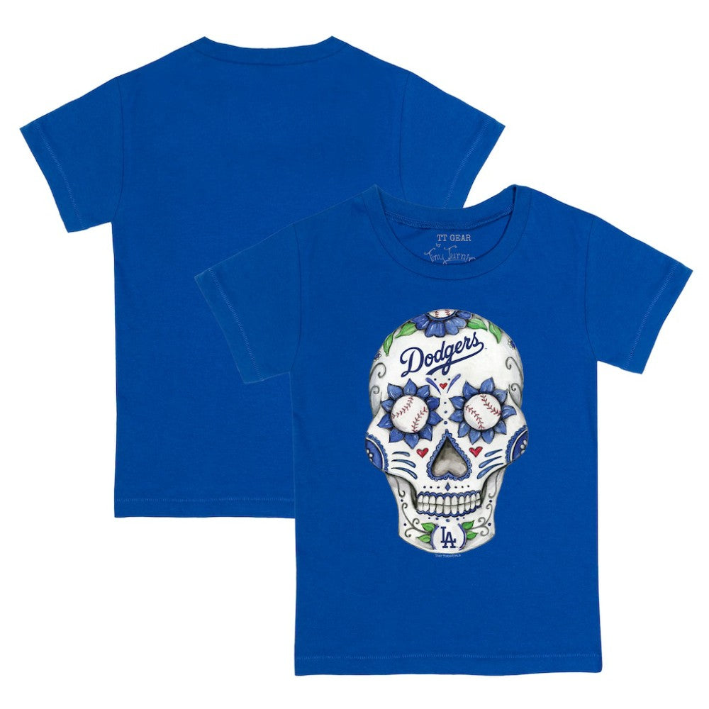 Los Angeles Dodgers Tiny Turnip Youth Sugar Skull T-Shirt Royal