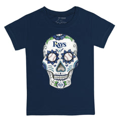 Tampa Bay Rays Tiny Turnip Youth Sugar Skull T-Shirt Navy