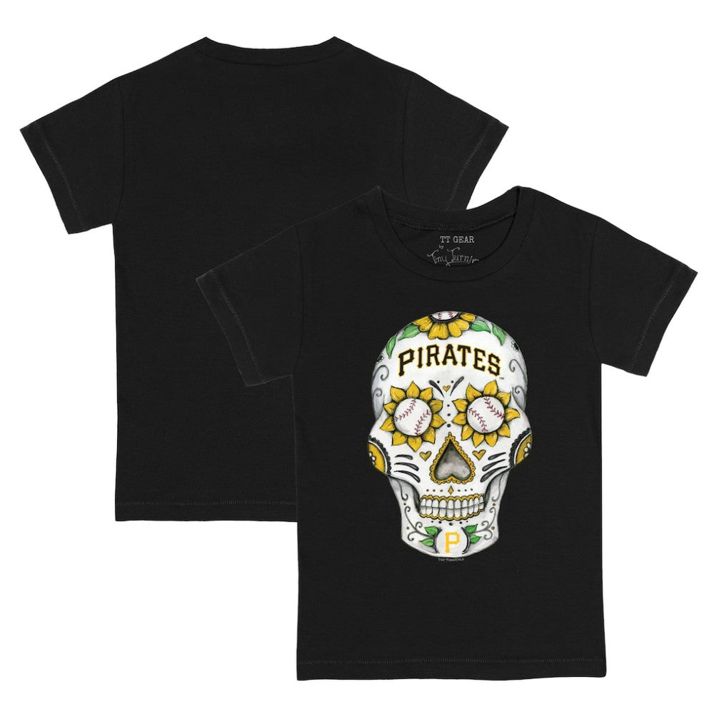 Pittsburgh Pirates Tiny Turnip Youth Sugar Skull T-Shirt Black