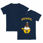 Milwaukee Brewers Tiny Turnip Youth Sundae Helmet T-Shirt Navy