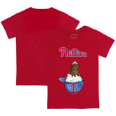 Philadelphia Phillies Tiny Turnip Youth Sundae Helmet T-Shirt Red