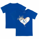 Kansas City Royals Tiny Turnip Youth Tiara Heart T-Shirt Royal
