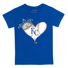 Kansas City Royals Tiny Turnip Youth Tiara Heart T-Shirt Royal